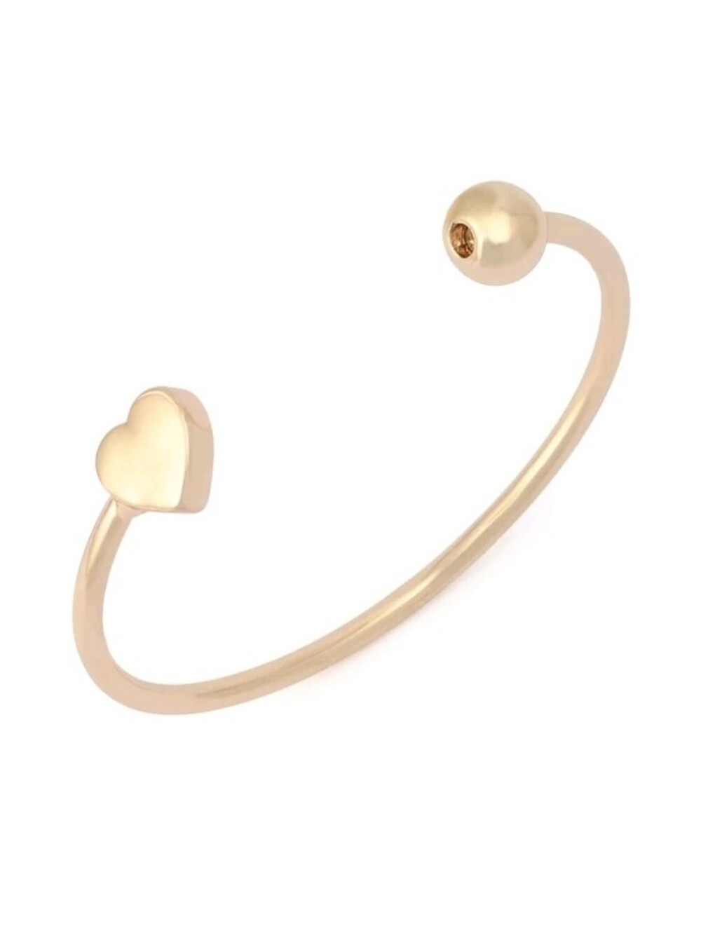 Madden NYC Women's Fashion Gold-Tone Heart Cuff Bracelet